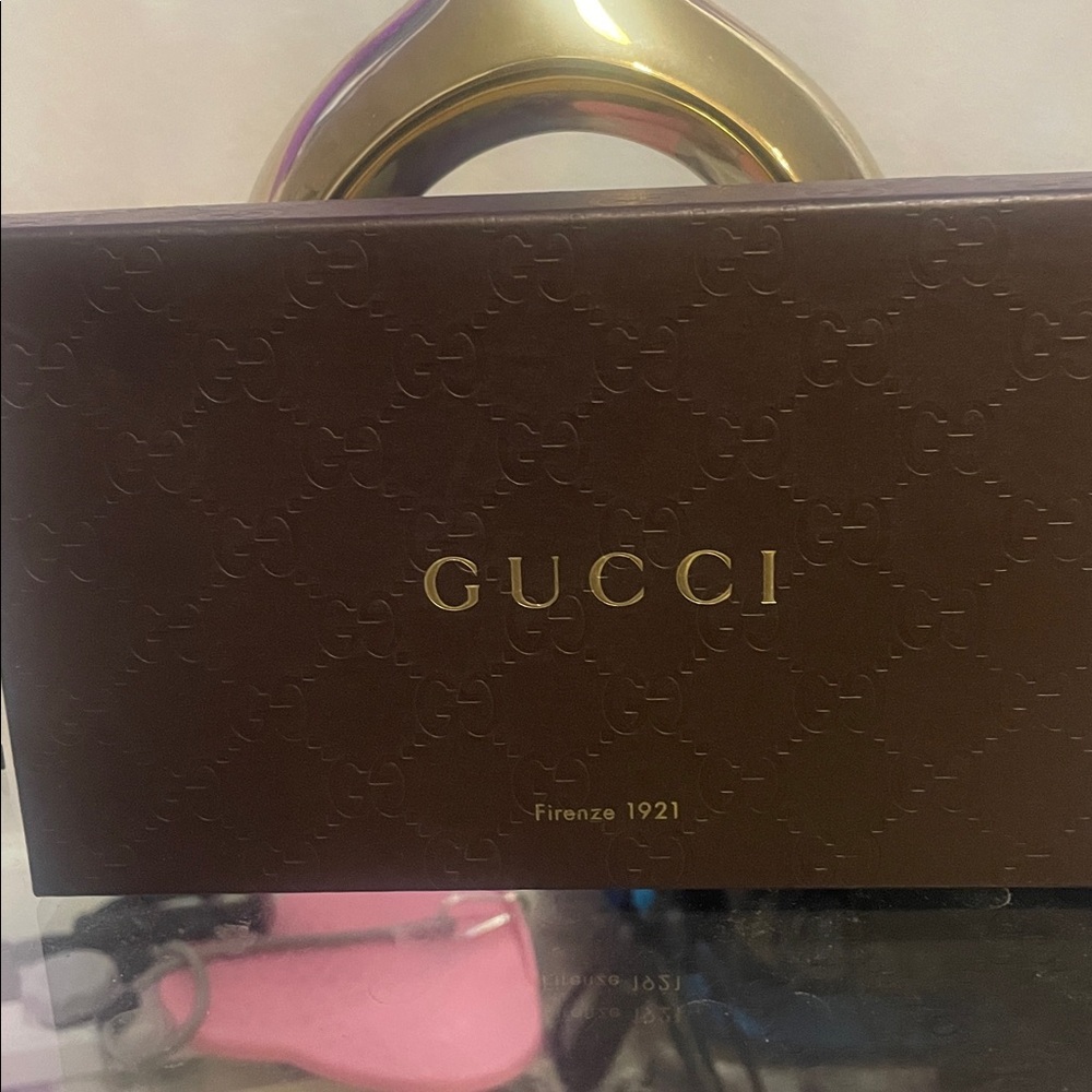 Gucci Chocolate Brown Box with Gold Logo